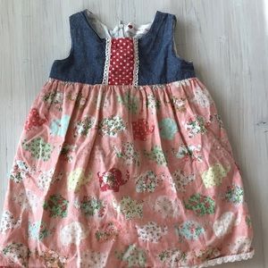 girl dress with an elephant floral pattern